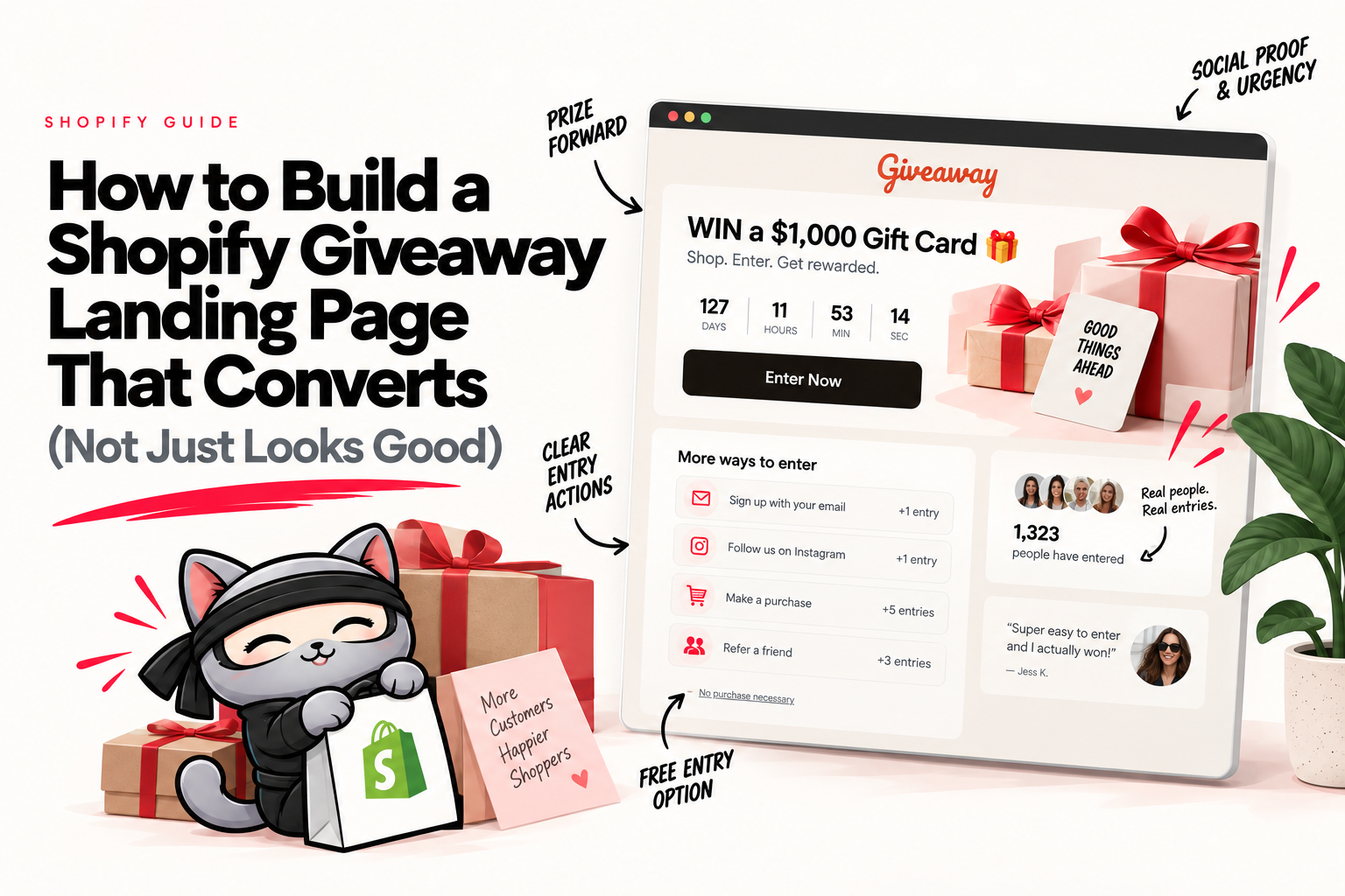 Shopify Giveaway Landing Page