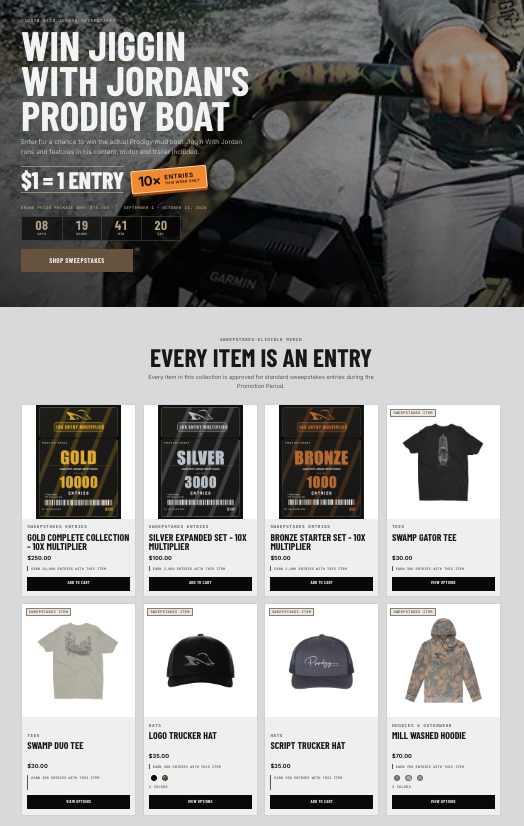 Giveaway entry multiplier